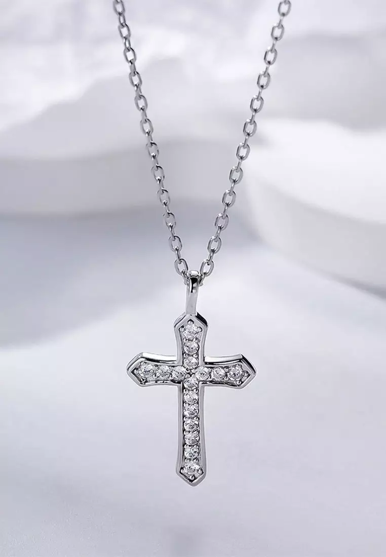 Buy YOUNIQ YOUNIQ ARELI 925 Sterling Silver Cross Necklace