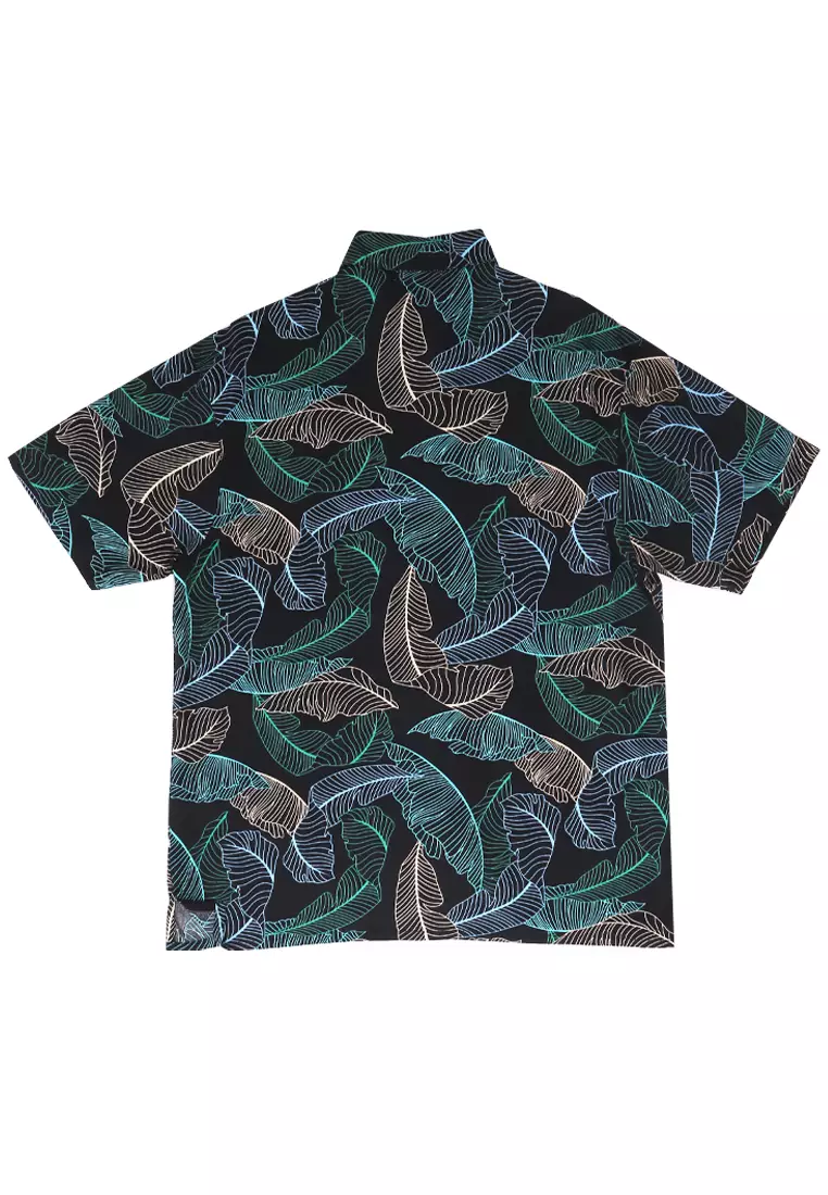 NTA91 Kemeja MKM Men Basic Daun Hitam