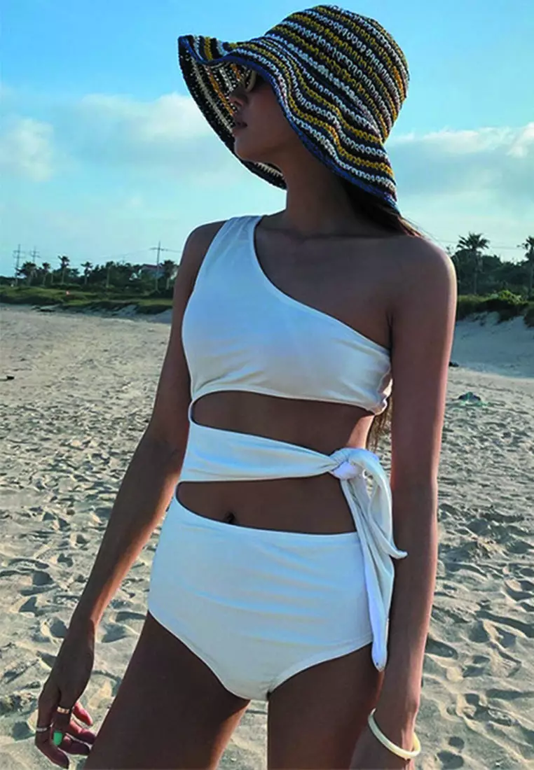 LNM5002 Korean Lady Bikini Swimwear  White