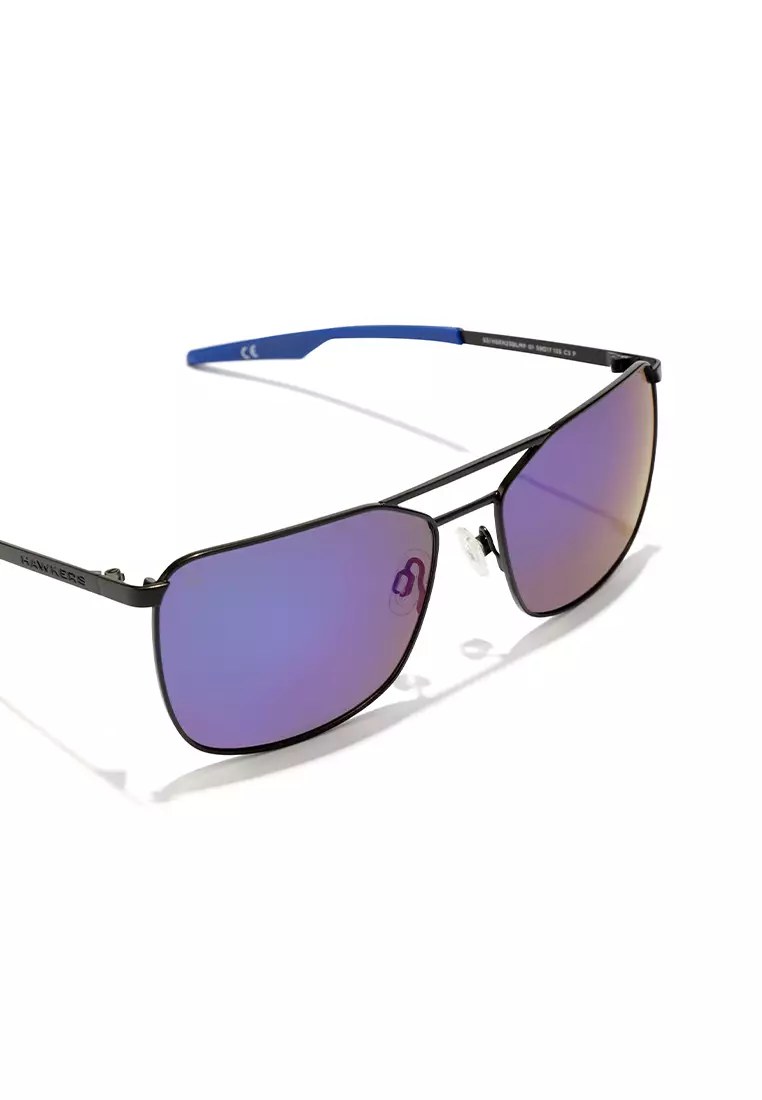 HAWKERS POLARIZED Black Sky SENSE Sunglasses for Men and Women, Unisex. UV400 Protection. Official Product designed in Spain