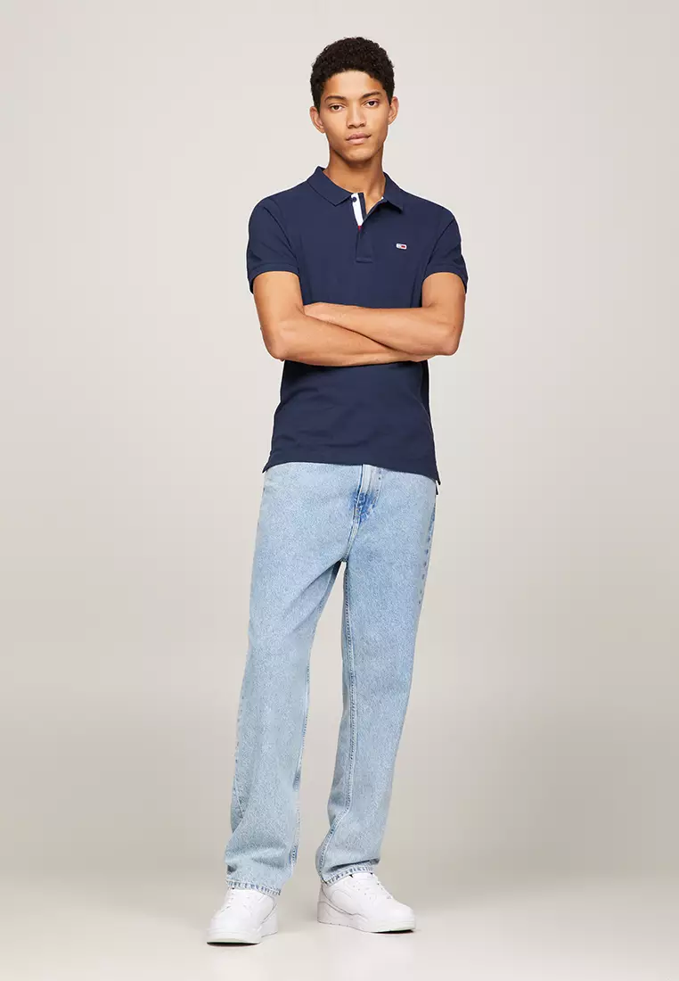 Pure Cotton Slim Fit Polo Shirt - Tommy Jeans