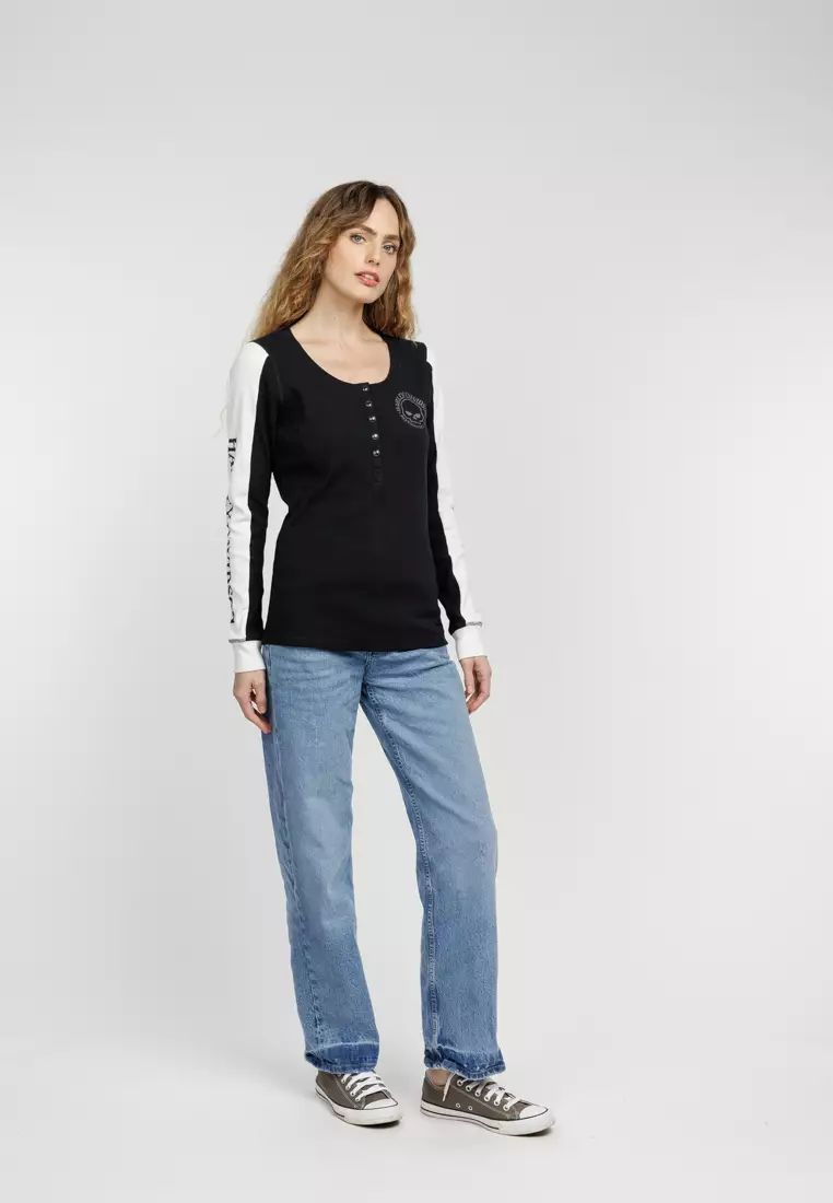 HD Willie G™ Skull Snap Front Henley