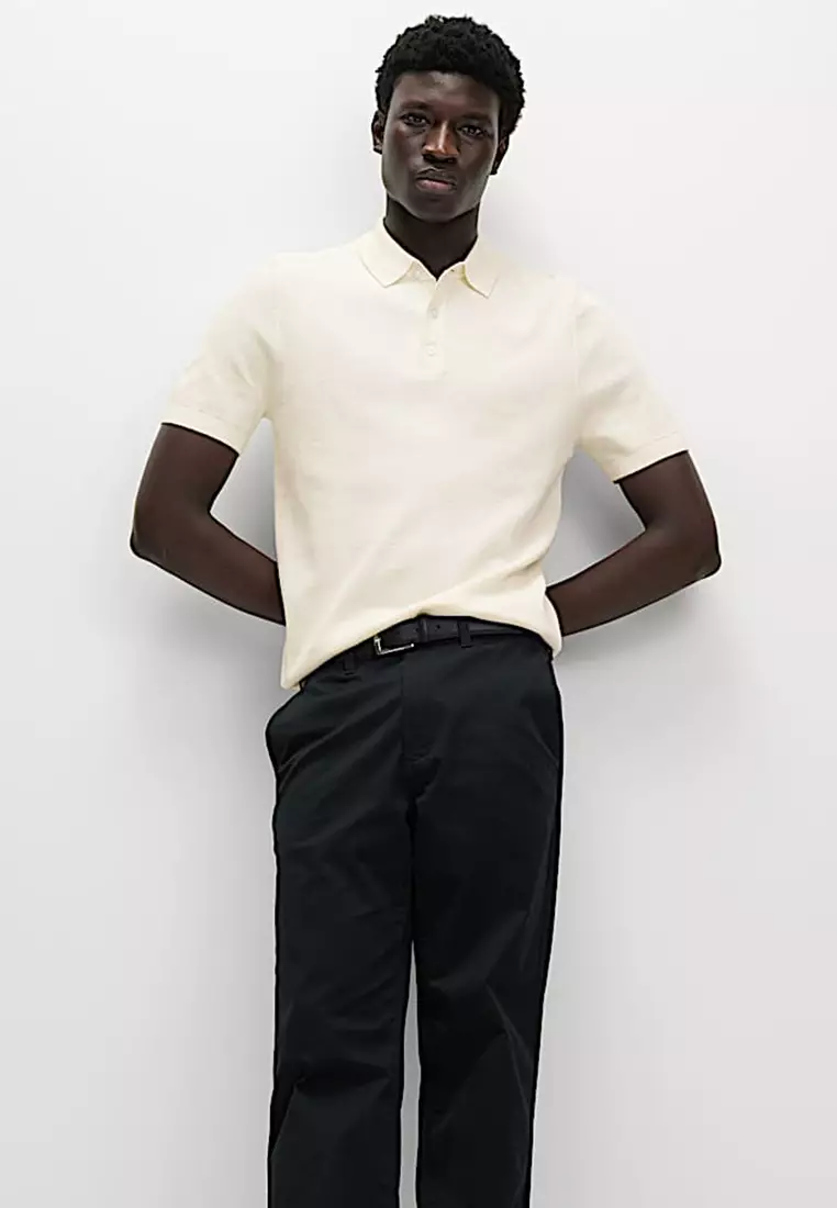 Cotton Rich Textured Knitted Polo Shirt