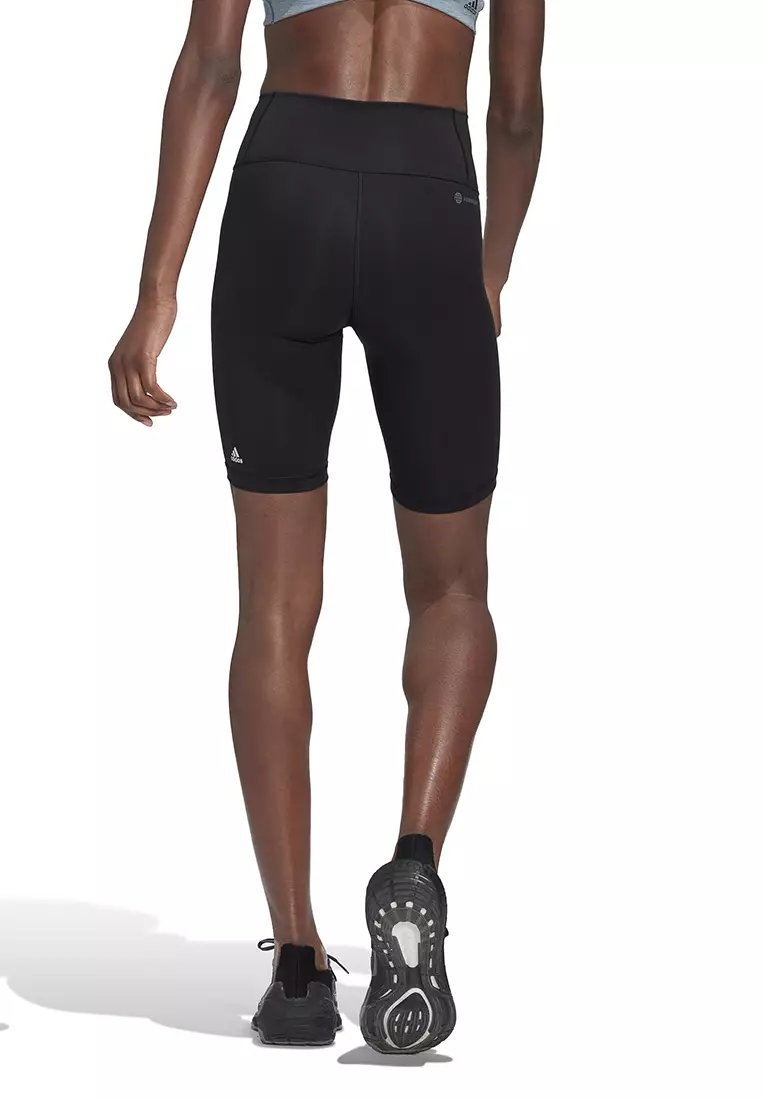 adidas Optime Trainicons 3-Stripes Bike Short Training Leggings - Black