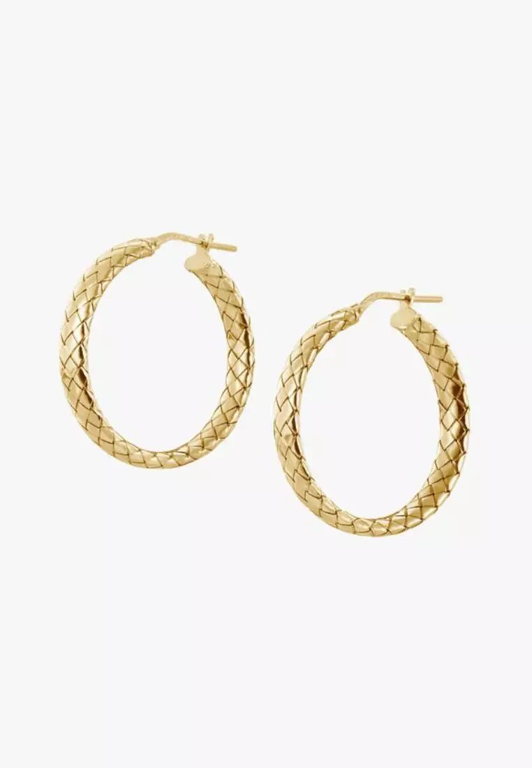 Buy Forever K FOREVER K Braided hoops Middle Gold 2024 Online