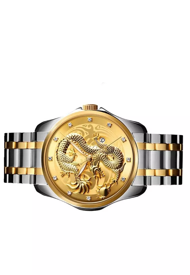 Jam Tangan Kasual Analog Pria Waterproof Strap Tali Material Stainless Steel AG80 ORIGINAL