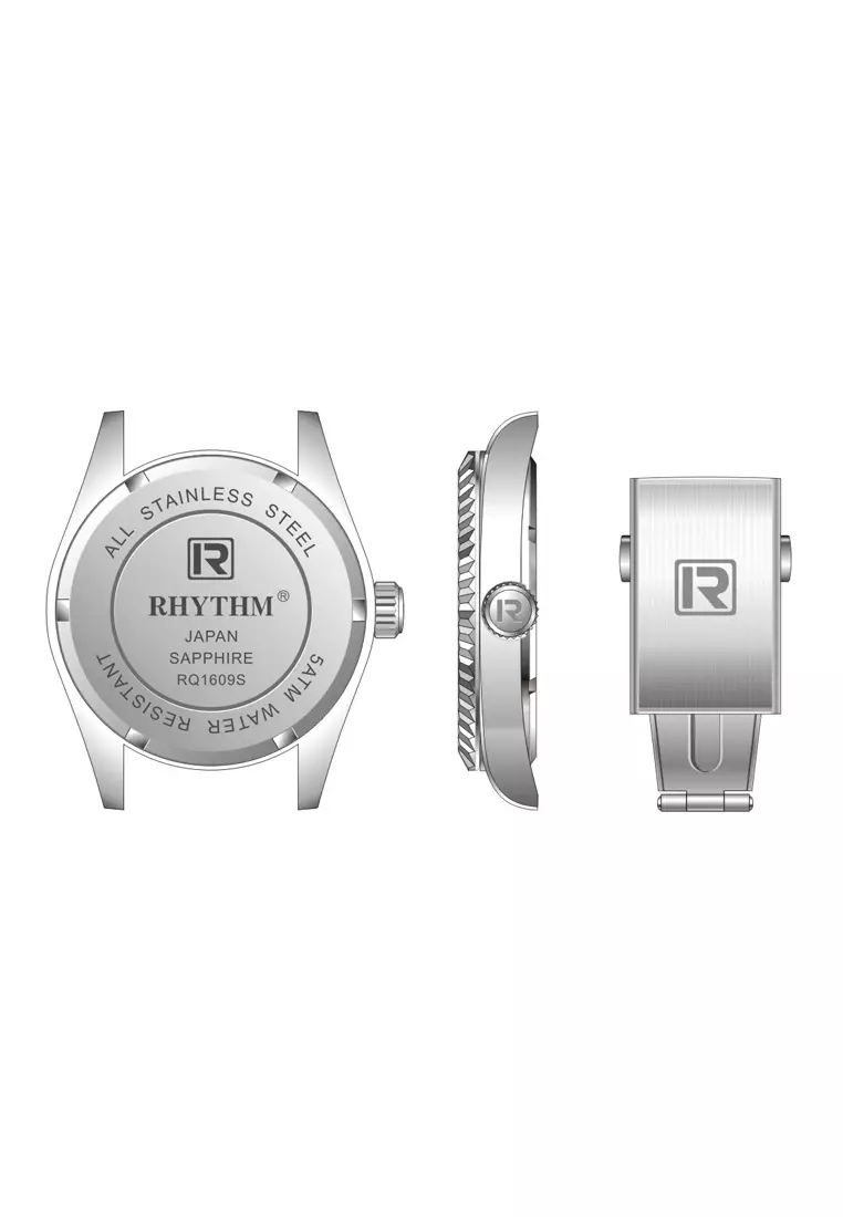 Rhythm RQ1609S08 Jam Tangan Pria Stainless Steel