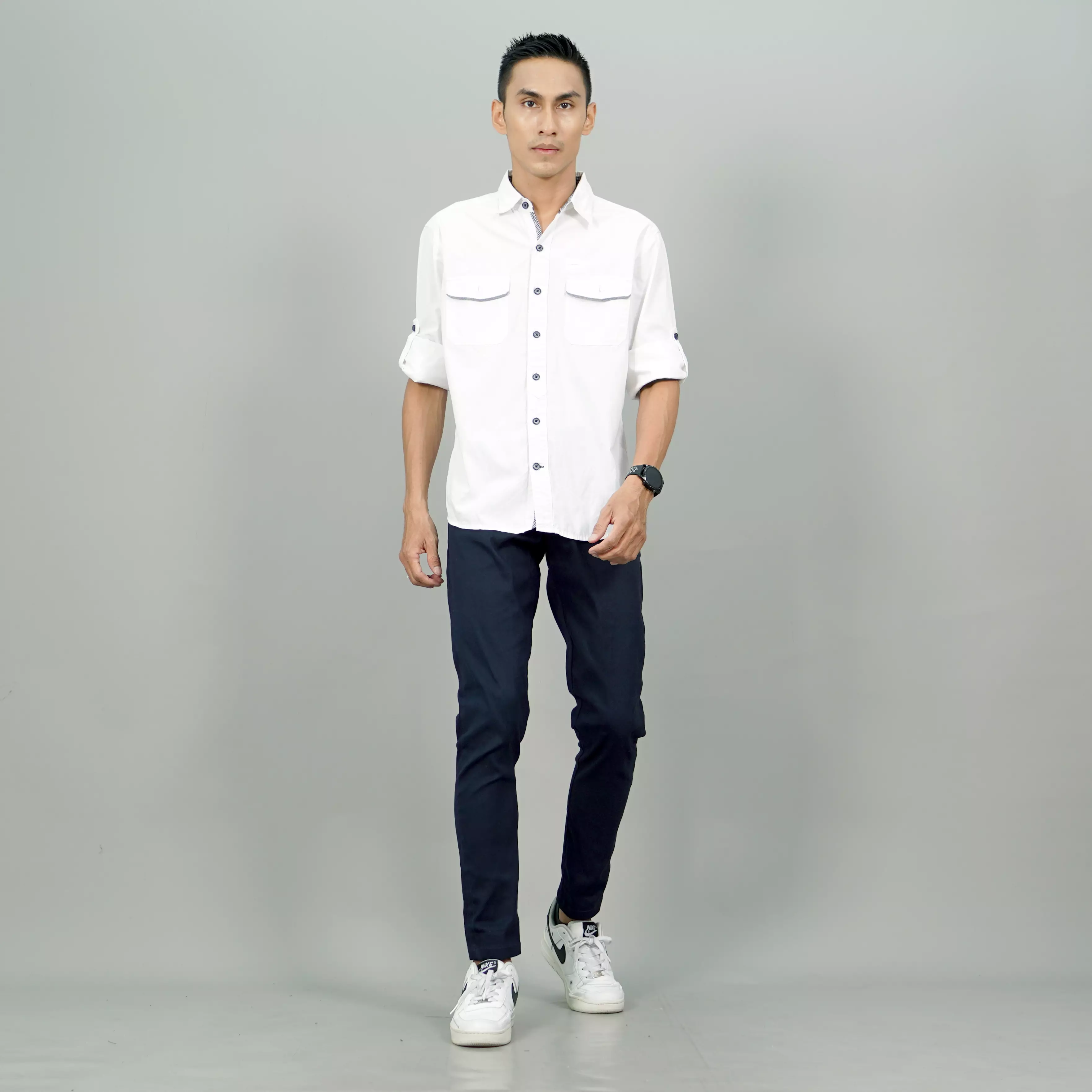 Okechuku JAVIER Celana Panjang Pria Celana Chinos Pria Chino Pants - NAVY