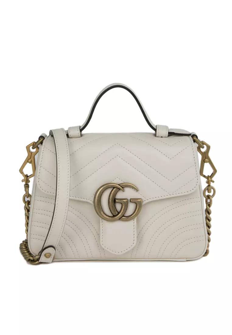 Gg marmont mini chevron leather sales satchel bag