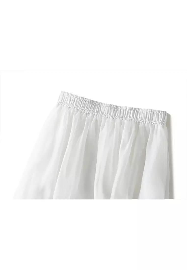 Silk Organdy A-line Maxi Skirt AF0236