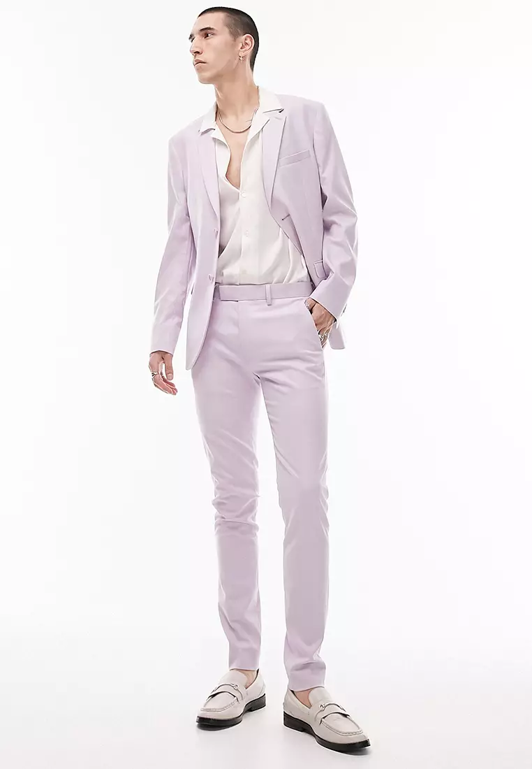 Purple clearance skinny suit