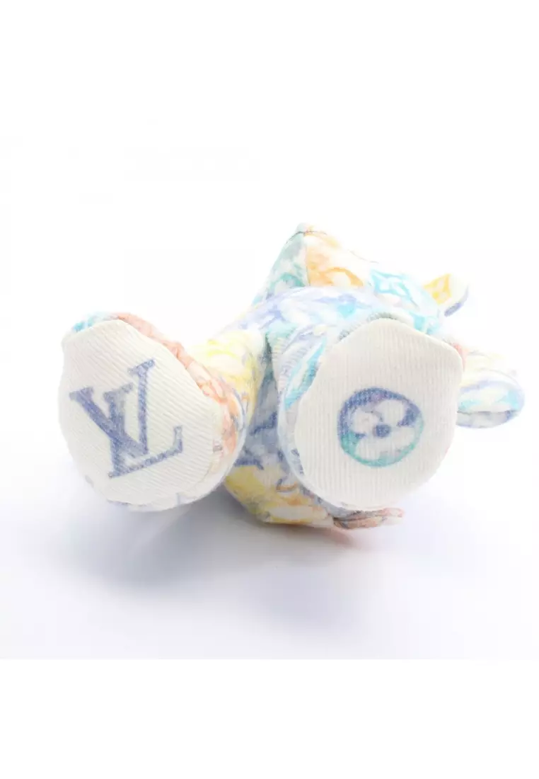 Pre-Loved Louis Vuitton Doudou Louis monogram teddy bear stuffed toy interior fabric multicolor