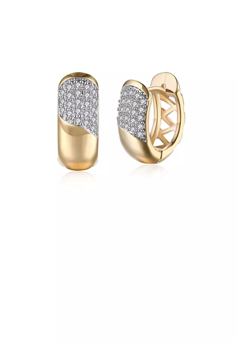 Gold zircon top earrings