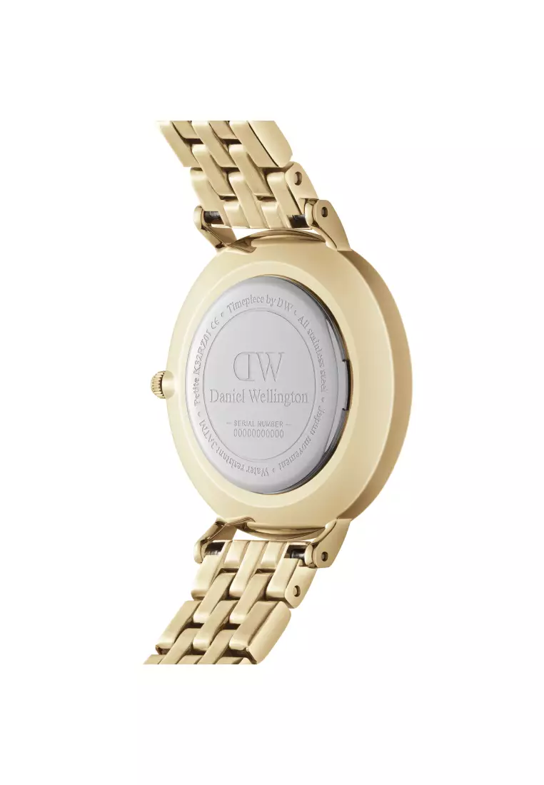 Petite Roman numerals 28mm 5-Link Gold White Dial - Fashion Watch for women - Stainless Steel Strap Watch - Female Watch - DW Official - Authentic