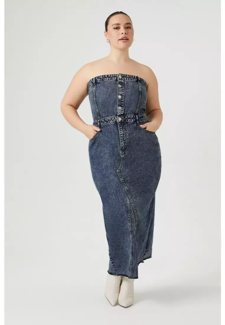Forever 21 plus hotsell size denim dress