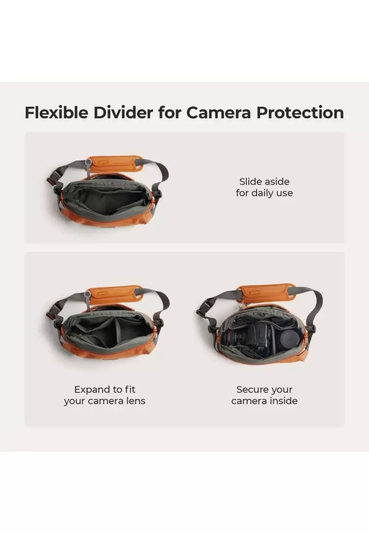 Bagsmart Soar Camera Sling Bag With Tripod Holder 6L (Orange)