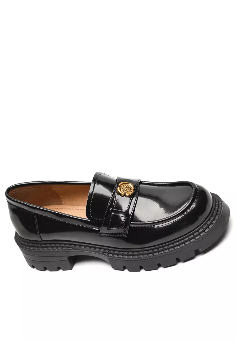 4CM PU Strap Microfiber Leather Loafers WW538-5