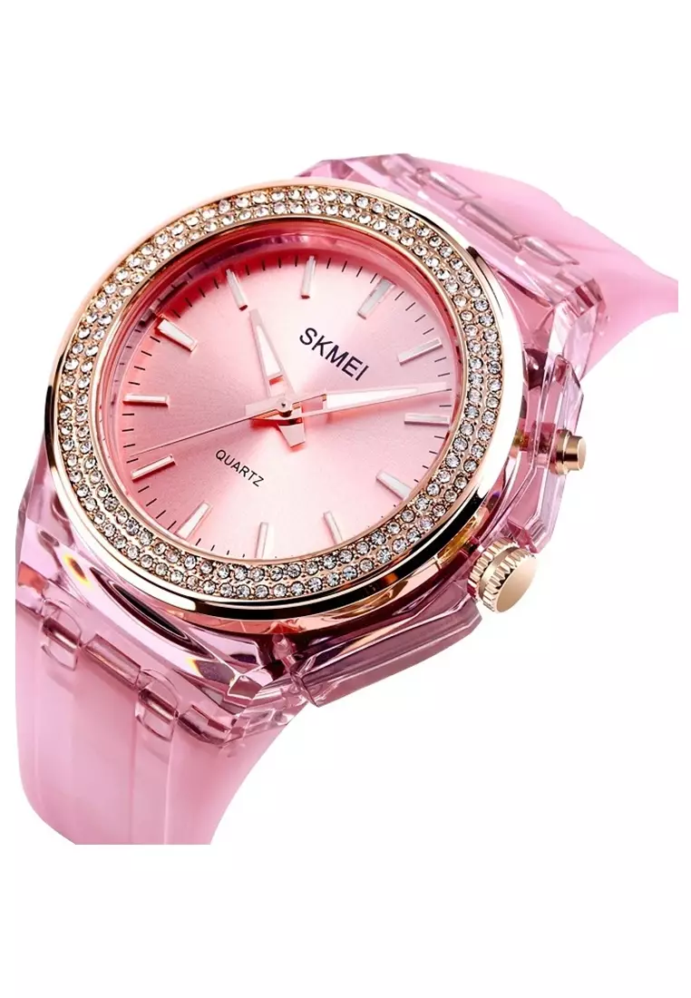 Jam Tangan Analog Casual Wanita Strap Tali Material PU 25QW ORIGINAL