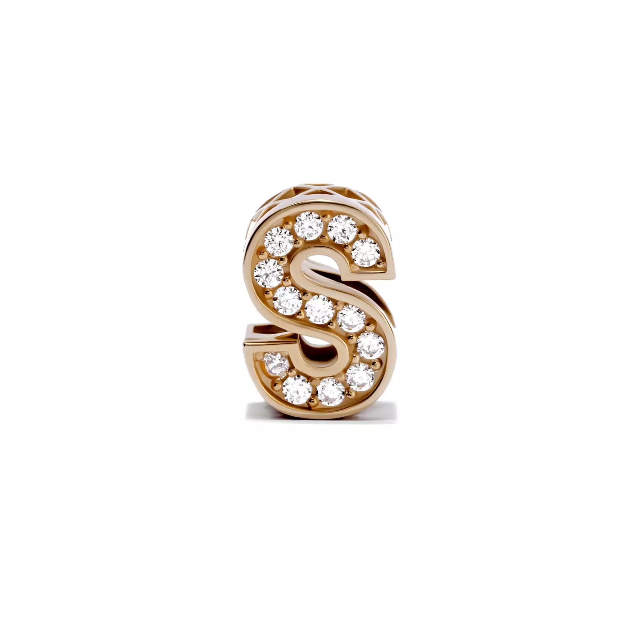 Liontin Emas 7K - Alphabet S Gold Charm - Dear You Collection - Juene Jewelry