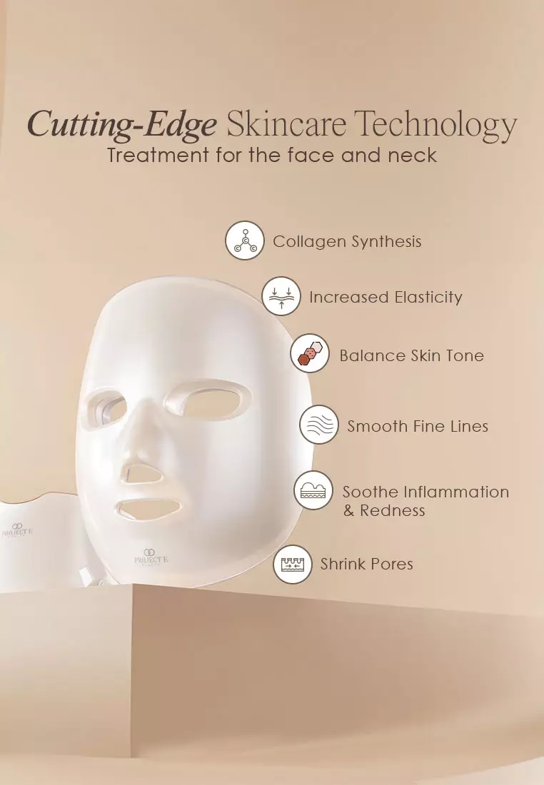 led light therapy face and neck mask