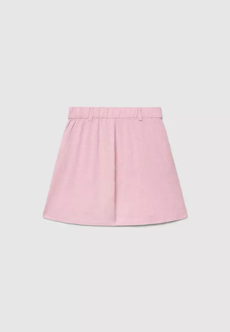 Women's Plain Linen-Effect Shorts