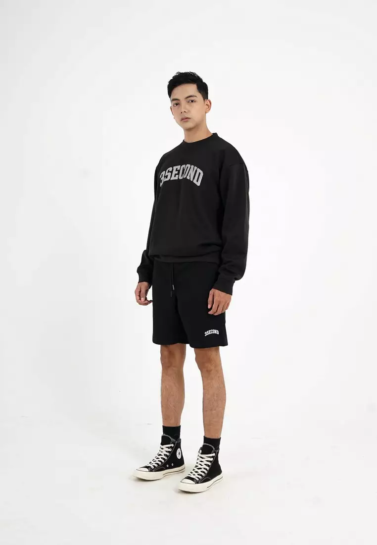 3Second Men's Jacket Sweater Crewneck Oversized Fit Sweaty OL-C010924