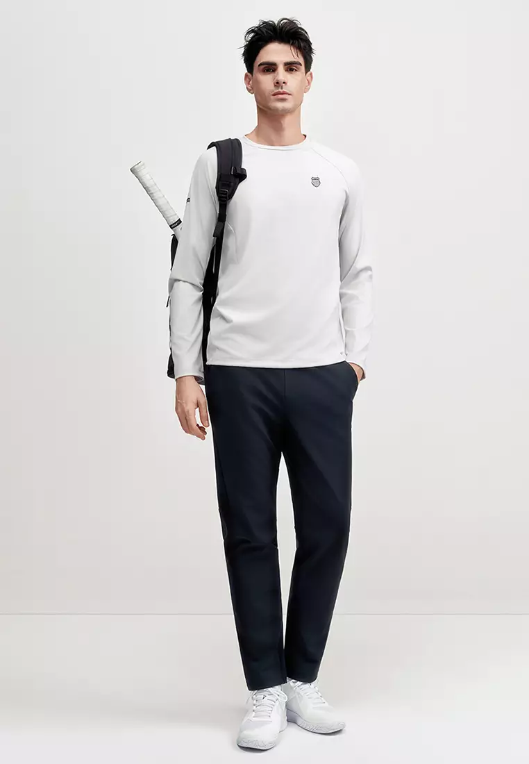 男裝 K-SWISS LOGO 內層磨毛長袖T裇