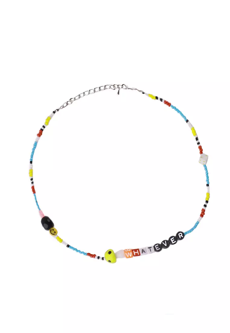 "Whatever" Heishi And Beads Necklace