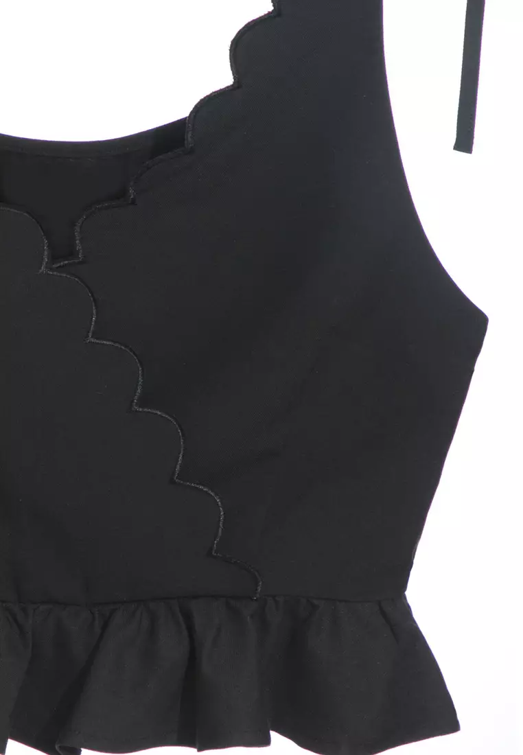 Surplice Neckline Peplum Vest