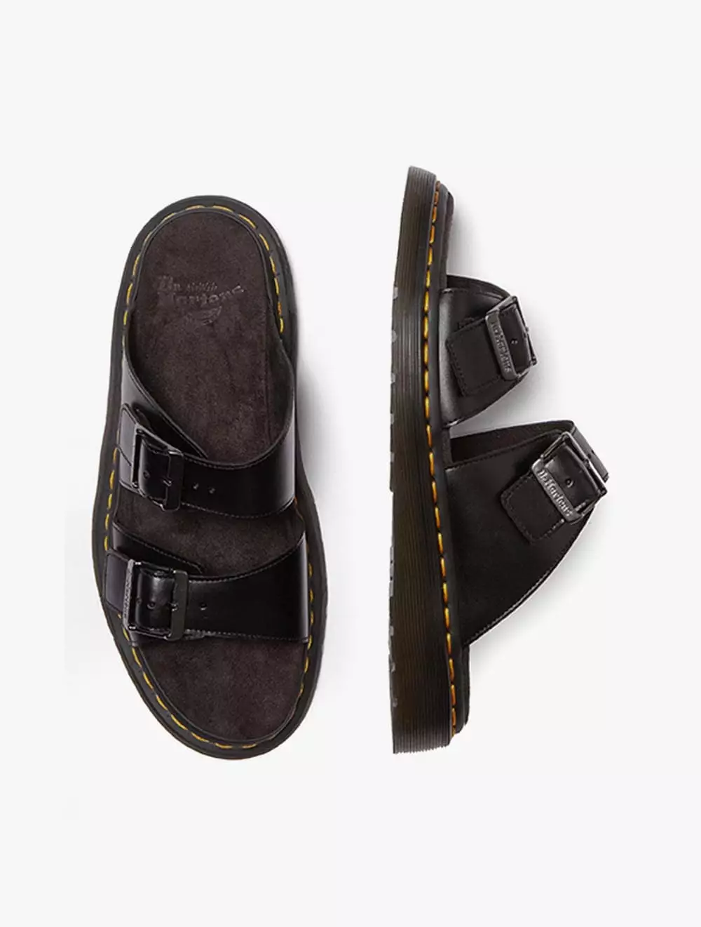 Dr. Martens Josef Analine Leather Buckle Slide Sandals