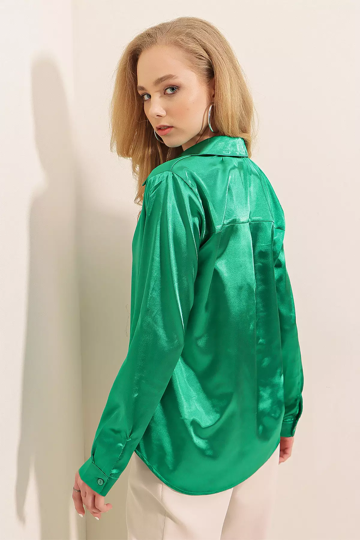 Lightly Flowy Satin Shirt