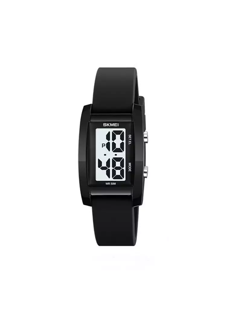 Jam Tangan Digital Pria 2325 Rubber Sporty Waterproof 50M ORIGINAL - Black