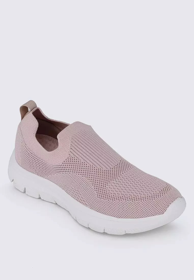 WalkEase Comfy Sneakers In Pink