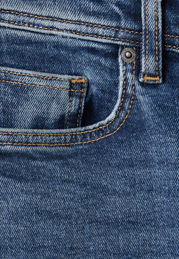 Jan Slim-Fit Faded Dark-Wash Jeans