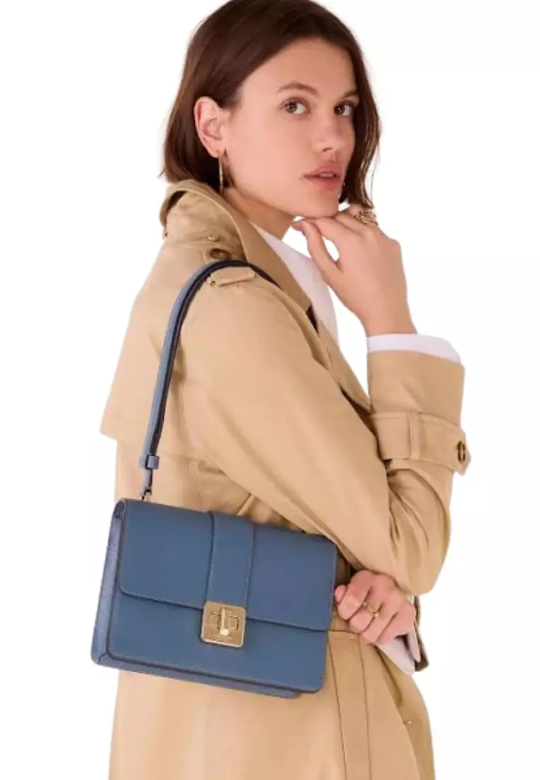 kate spade Kate Spade Phoebe Turnlock Shoulder Bag In Blue