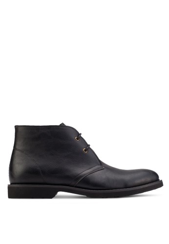 Faux Leather Chukka Boots