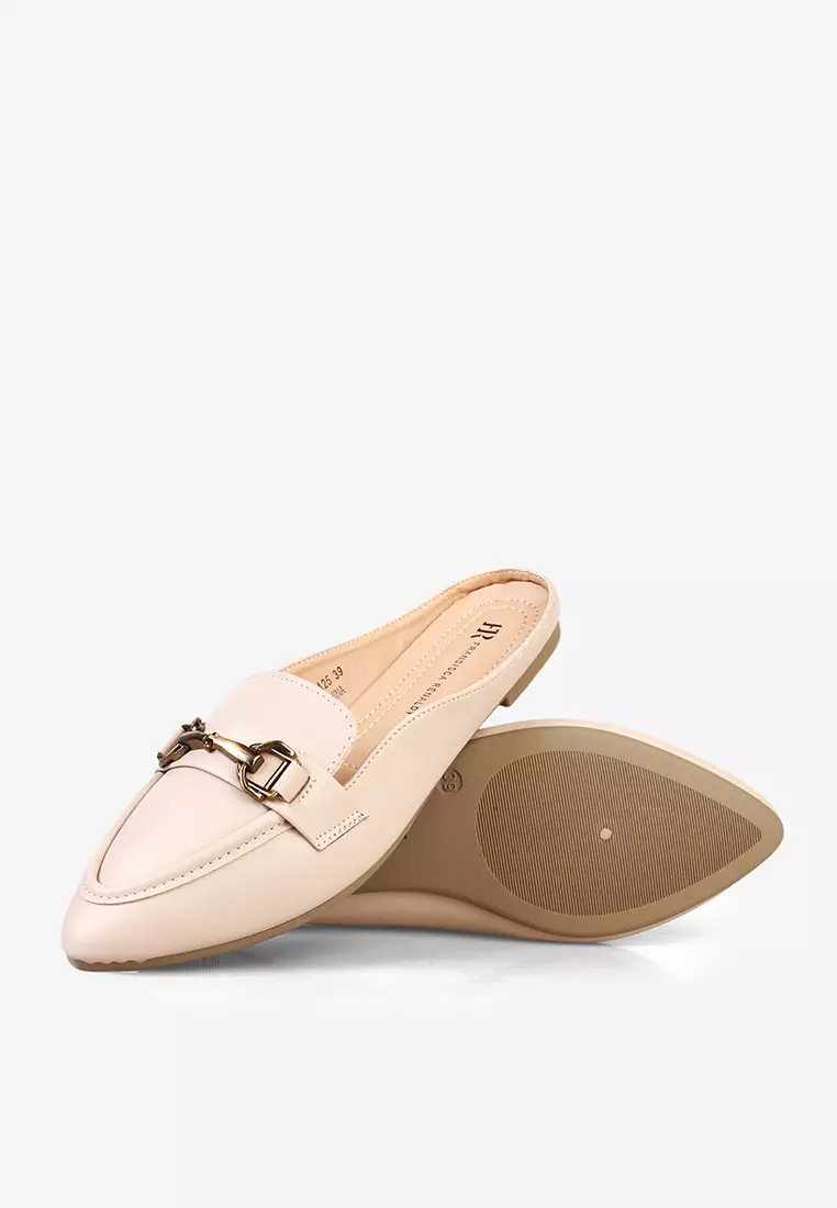 Sepatu Bustong Mules Wanita L.Retha Beige