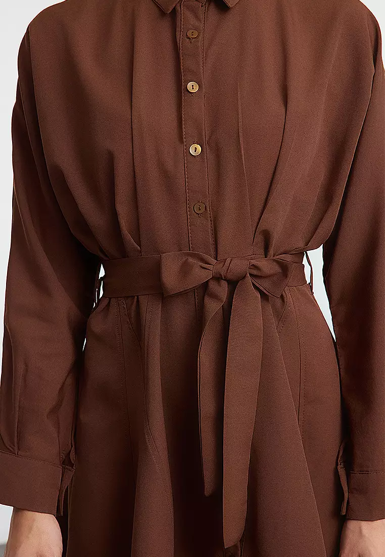 Long Sleeves Mini Shirt Dress