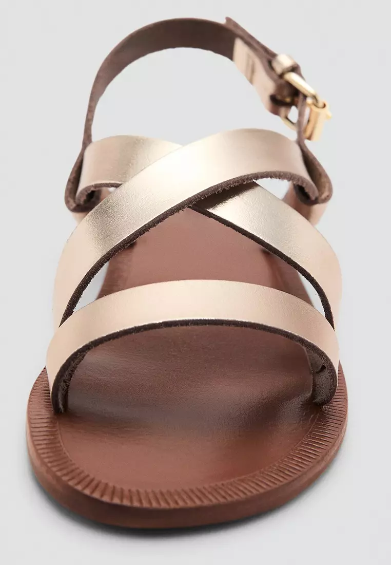 Metallic Straps Sandals