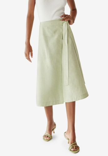 Jual Mango Bow Linen Skirt Original Zalora Indonesia