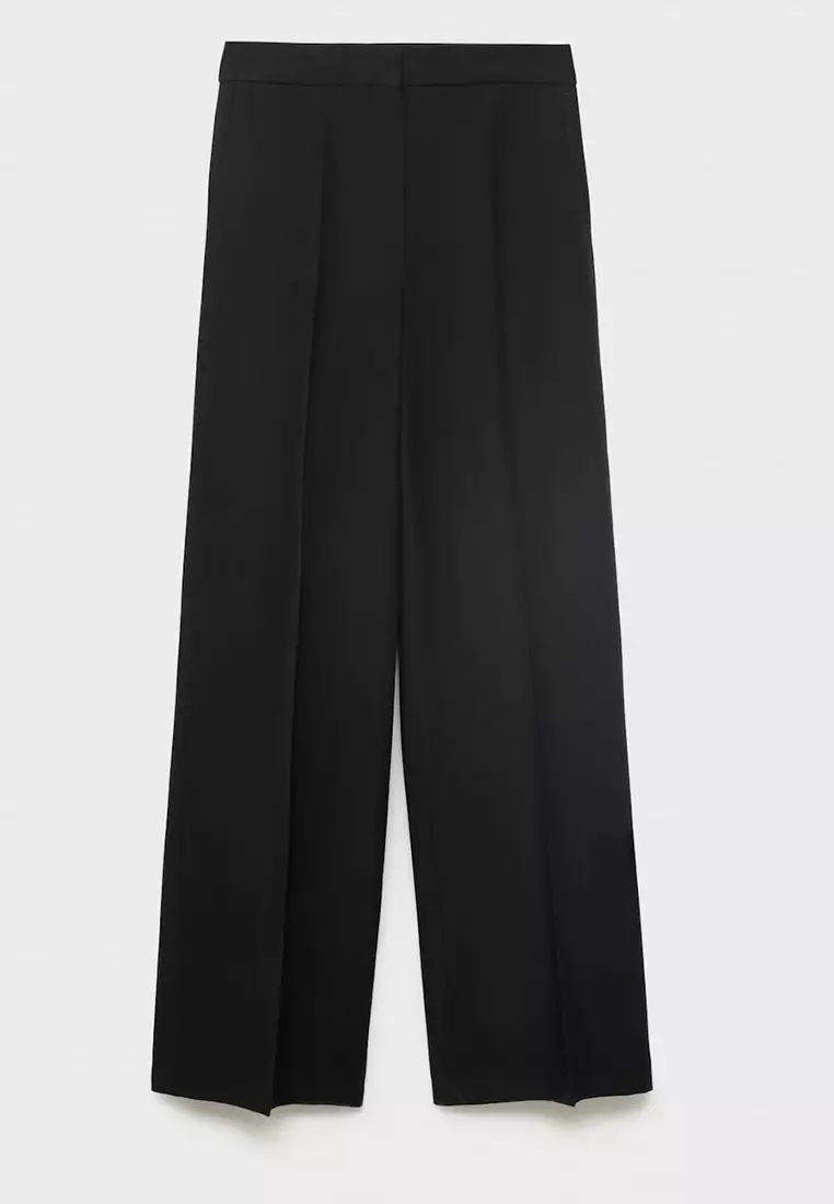 Straight Mid-Rise Suit Trousers