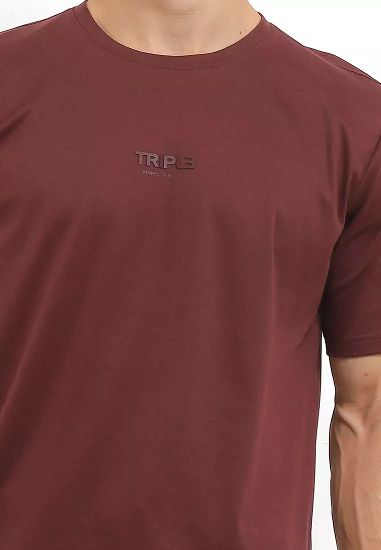 TRIPLE T-Shirt Reguler Fit -Maroon