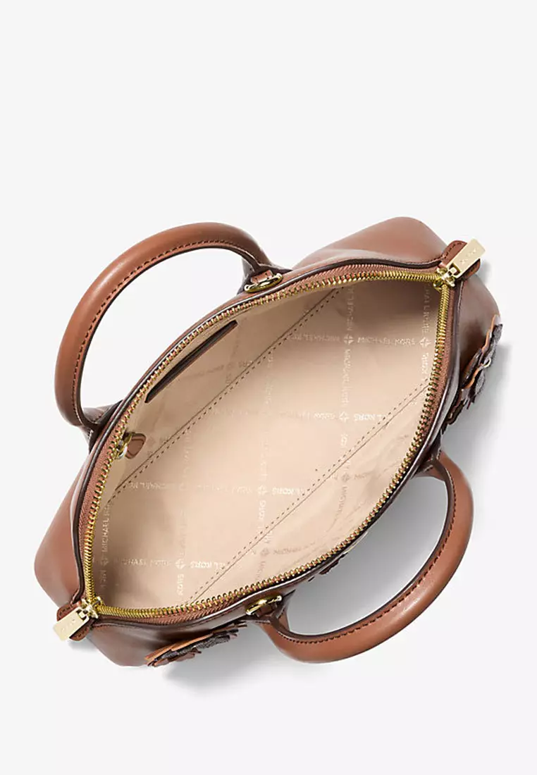 Petra Small Signature Logo Floral Embellished Crossbody Bag