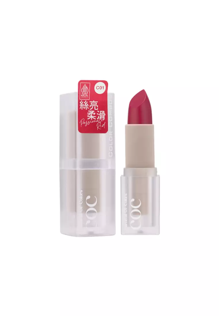 COLOR COMBOS Muse Charm Lip Stick(#C01 Passionate Red)(3g) 3g