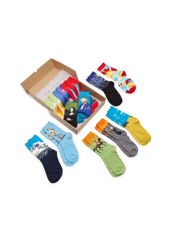 IDENTITY multi Artsy Fartsy Box of Socks Gift Set - 12 Pairs 8C699AA41E8F18GS_1