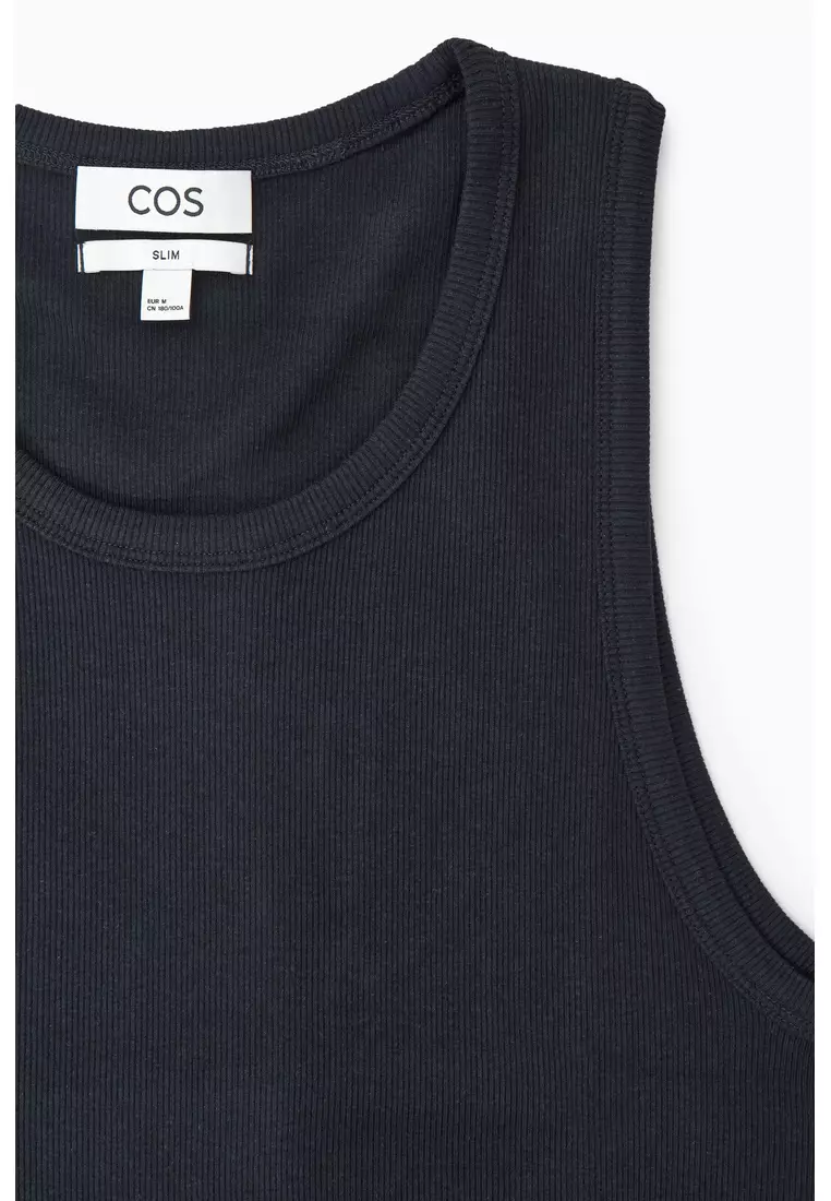 SLIM RIBBED COTTON TANK TOP