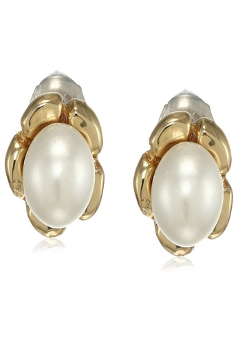 estele white and gold Estele Gold Plated Flower Designer Stud Earrings with Pearl for Women EF3AEACD974E36GS_1