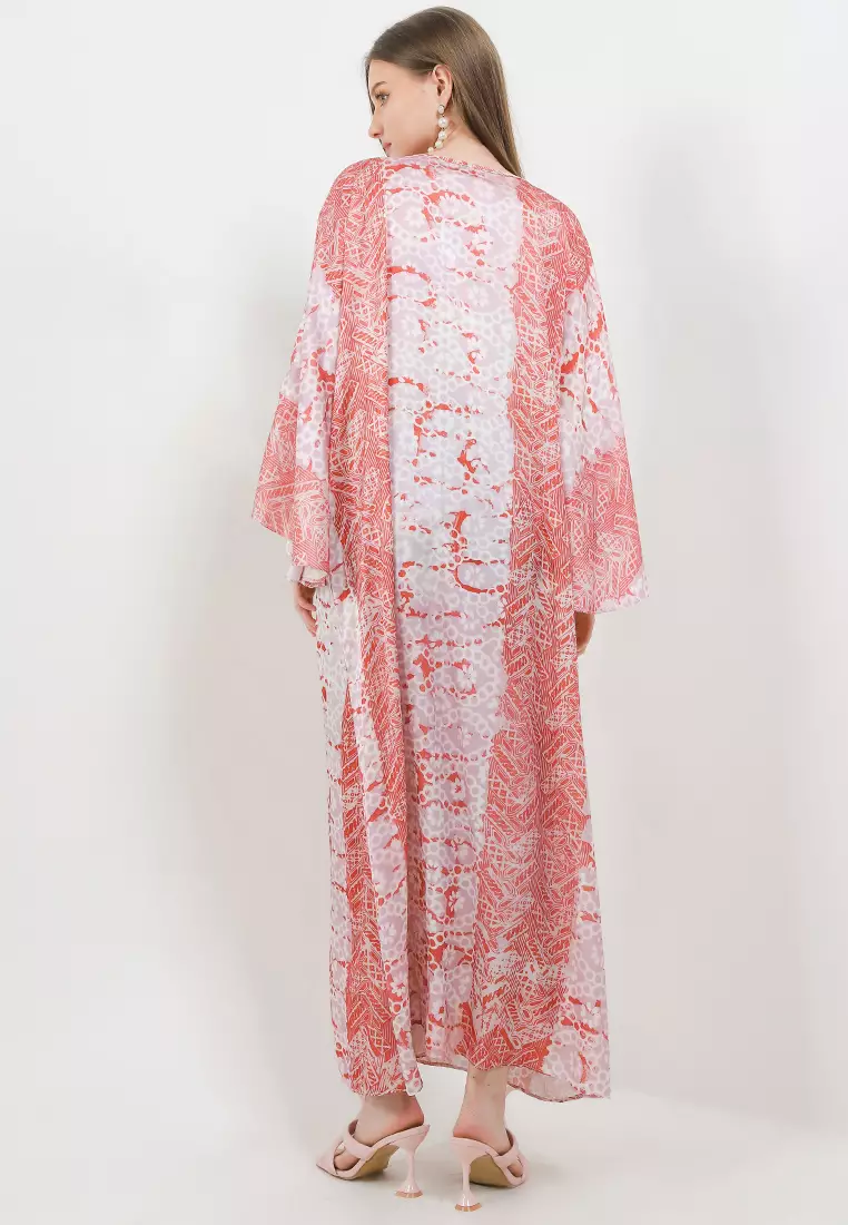 Bell S/ Printed Sateen Maxi Dress