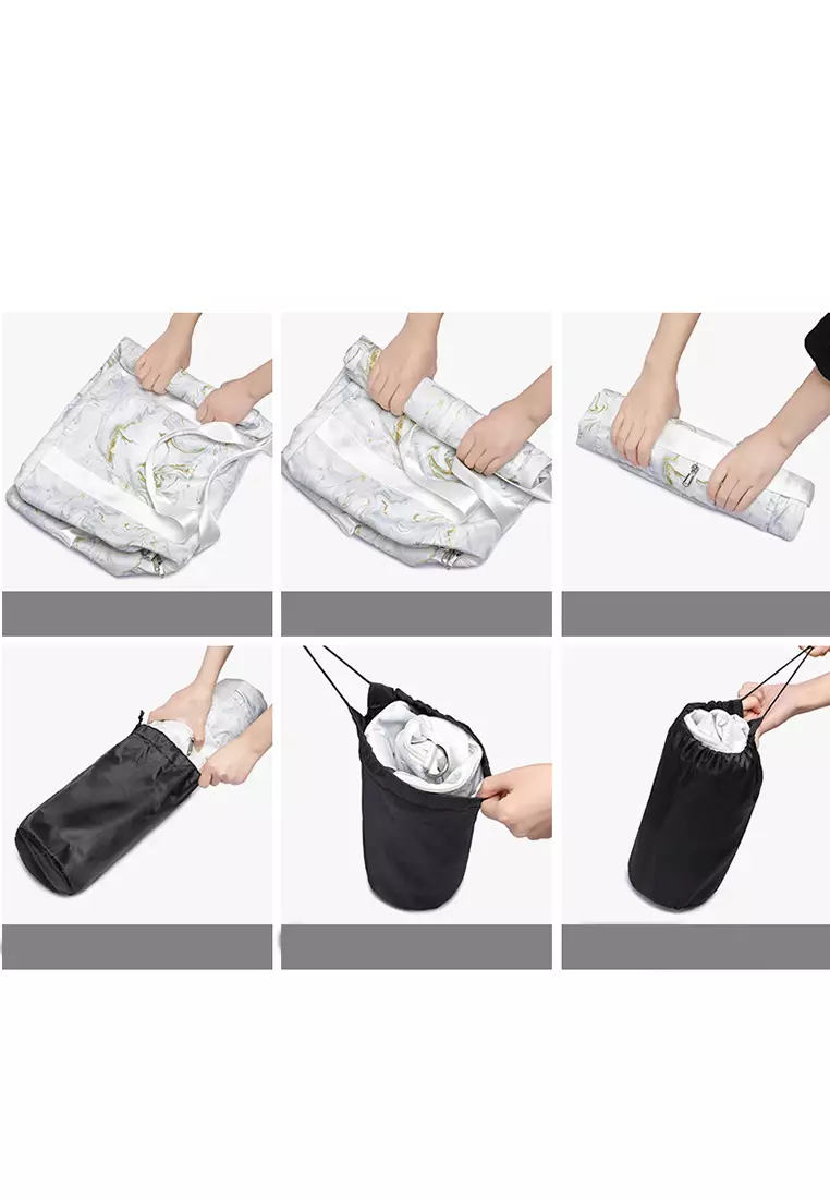 Stowable Duffel Bag With Shoes Compartment