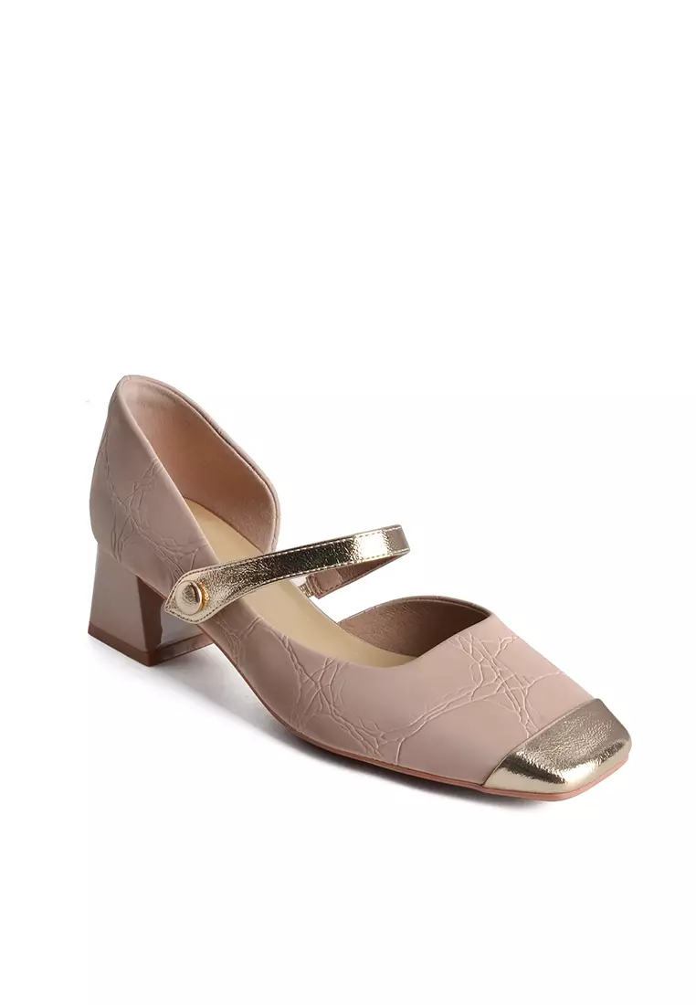 4.5CM Color Matching Mary Jane Shoes XJ3321-2